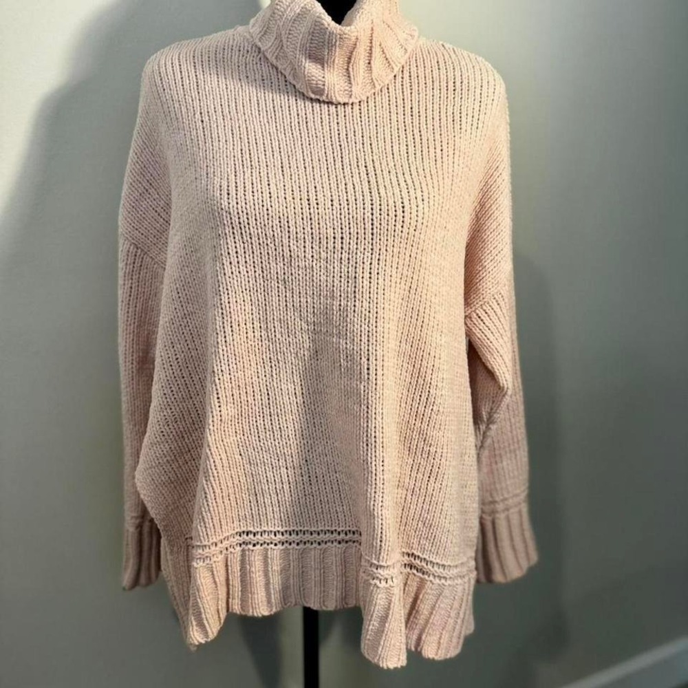 NWOT Ultra Soft Aerie Soft Pink Turtleneck / Relaxed Fit / Size S